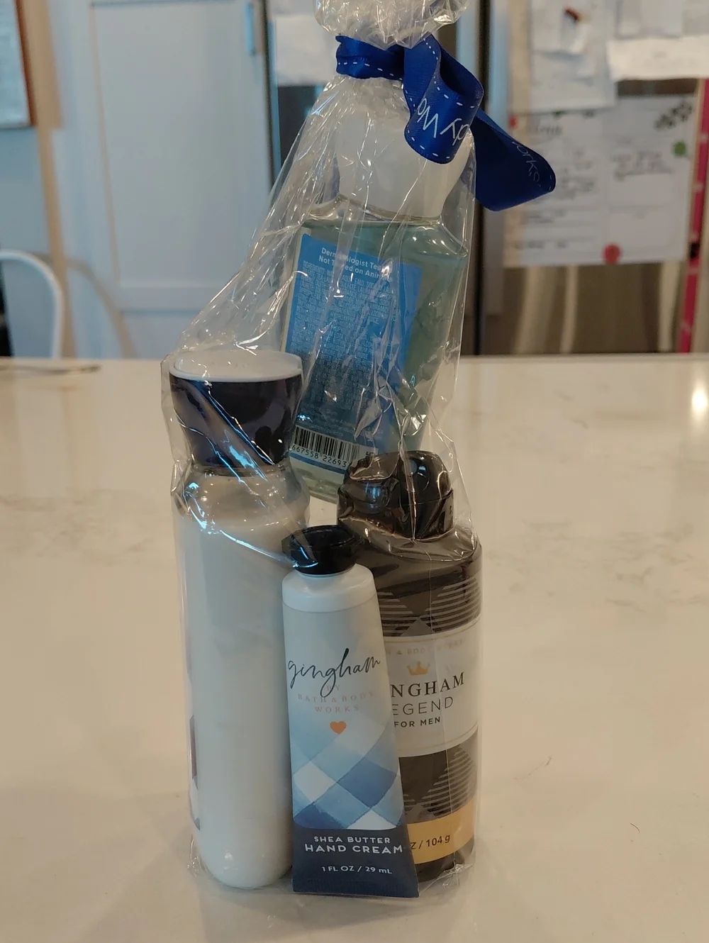 Bath & Body Works Blue Gingham Men’s Grooming & Shea Butter Hand Cream Set